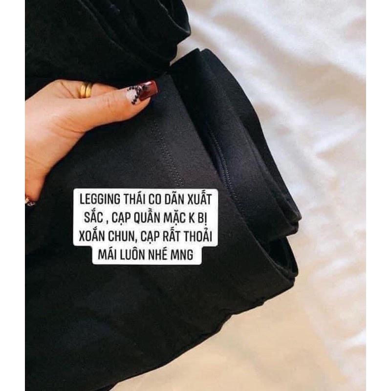 Quần legging nữ dài lưng cao dày dặn CHERRY vải thun thái cao cấp dáng ôm mặc nhà đi chơi tập gym T005