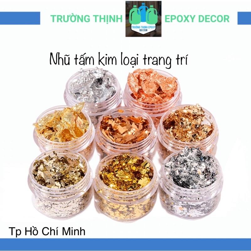 Nhũ Tấm Kim Loại Nhuyễn Bắt Sáng Diy Epoxy Resin Hũ 30ml - Trường Thịnh Sài Gòn