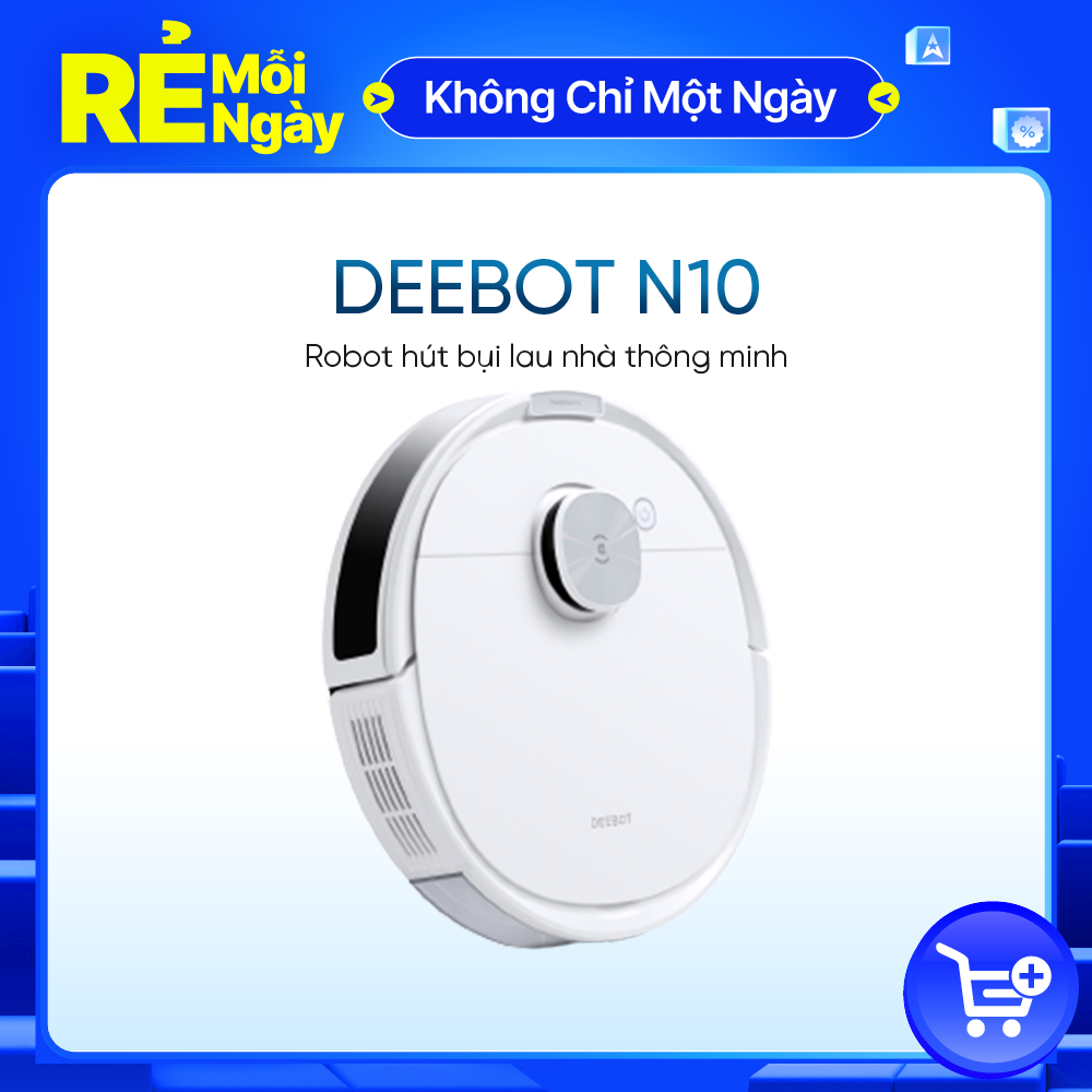 ROBOT HÚT BỤI LAU NHÀ THÔNG MINH ECOVACS DEEBOT N10 – BẢN QUỐC TẾ – BẢO HÀNH 24 THÁNG-HÀNG CHÍNH HÃNG