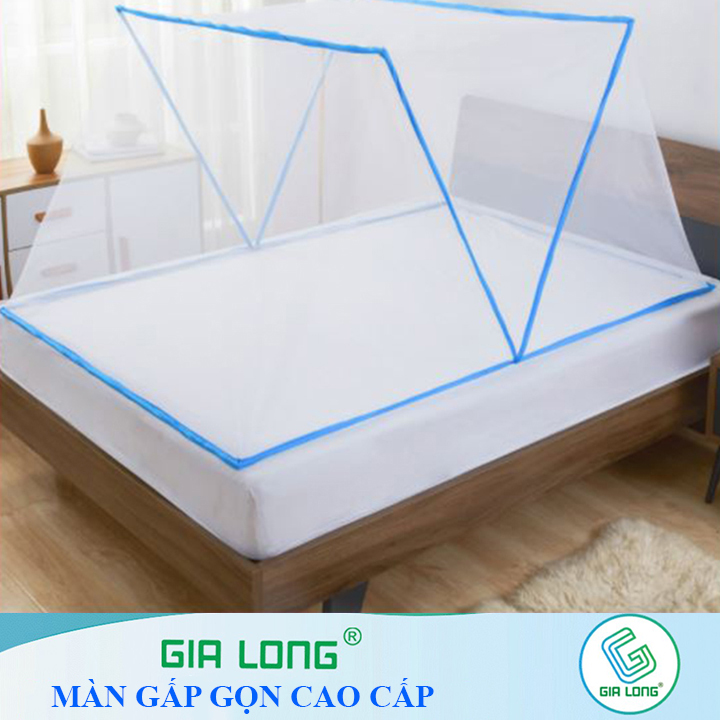 MÀN GẤP GỌN GIA LONG CHẤT LƯỢNG (MÀU XANH)