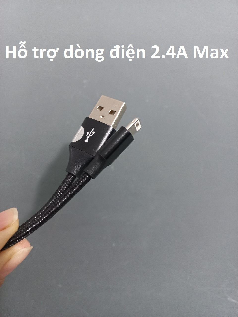 Cáp sạc và dữ liệu usb-ip 2.4A dây dù bện siêu bền Pisen LS-AL09 (1.2m) _ Hàng chính hãng