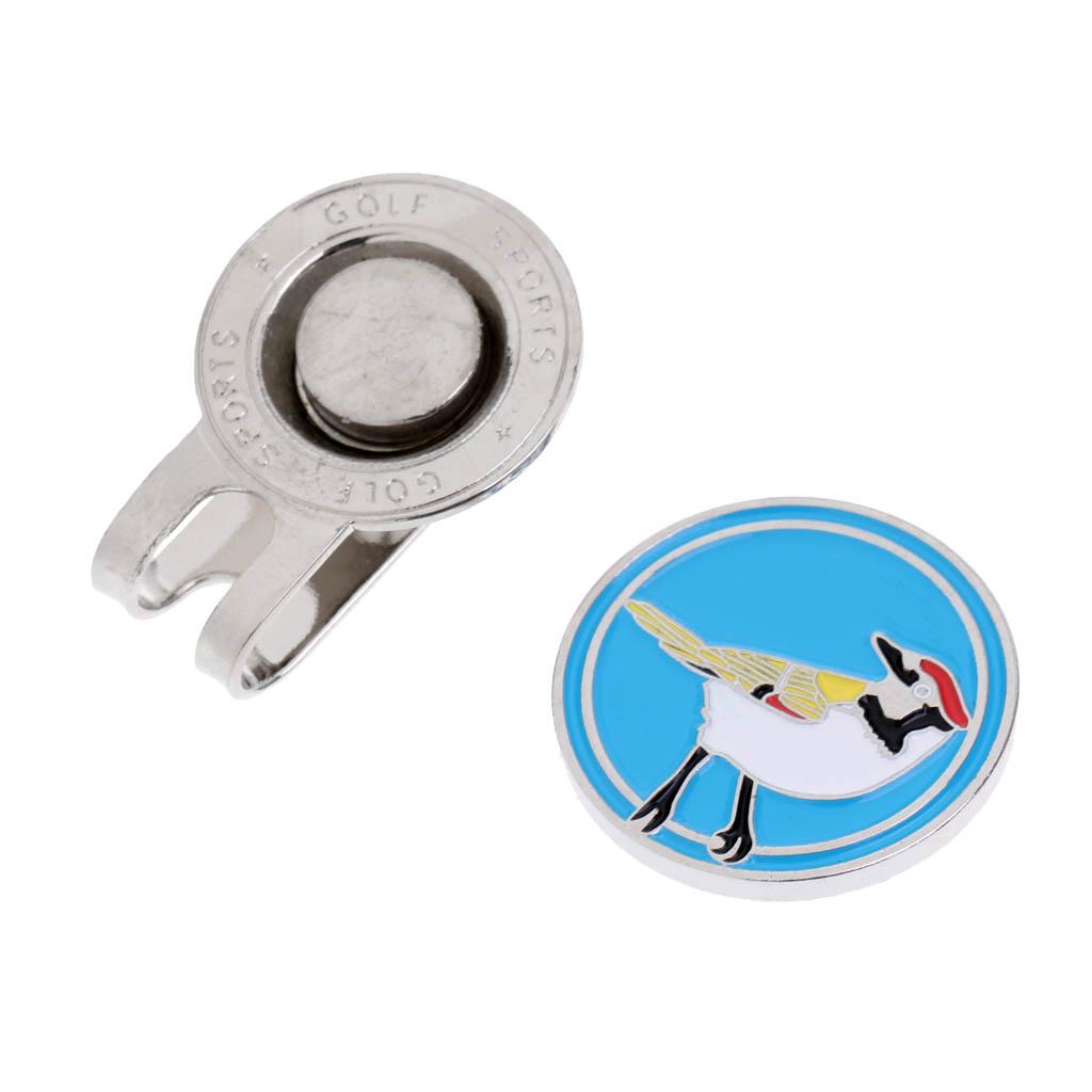 2 Pieces Golf Ball Marker Bird Hat Clip Golf Gift