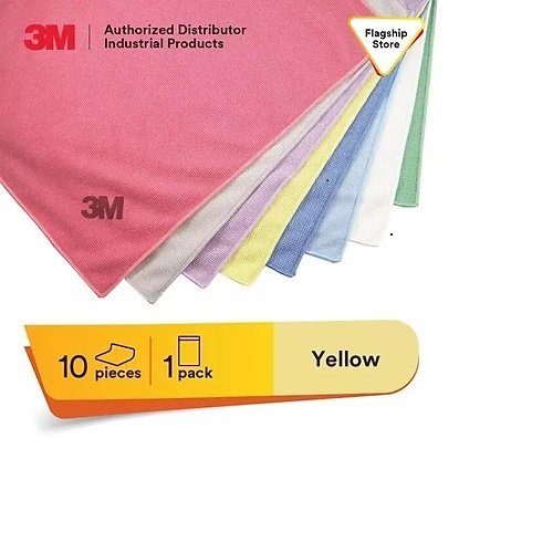 Gói 10 Khăn Lau Đa Năng Microfiber 3M Scotch Brite™ High Performance SQ21, 36x36cm, Màu Đỏ