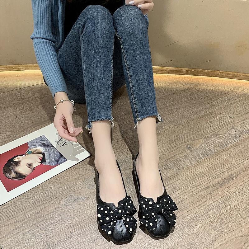 Giày Búp Bê Mũi Vuông Đế Bằng Phong Cách Mới Cho Nữ