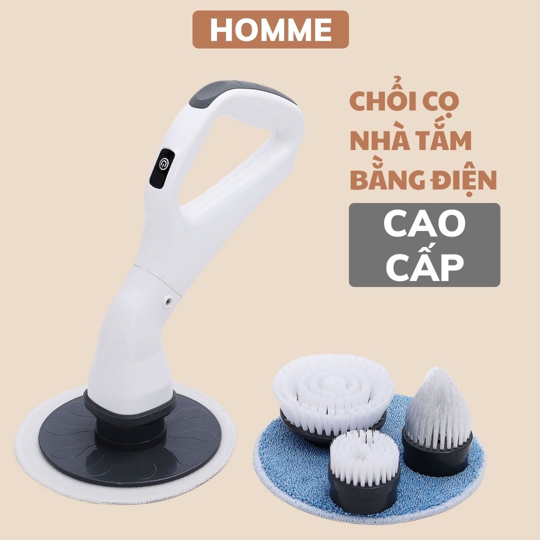 Chổi cọ nhà tắm bằng điện HOMME cọ sàn nhà, cọ bồn rửa mặt, bồn tắm, lau kính