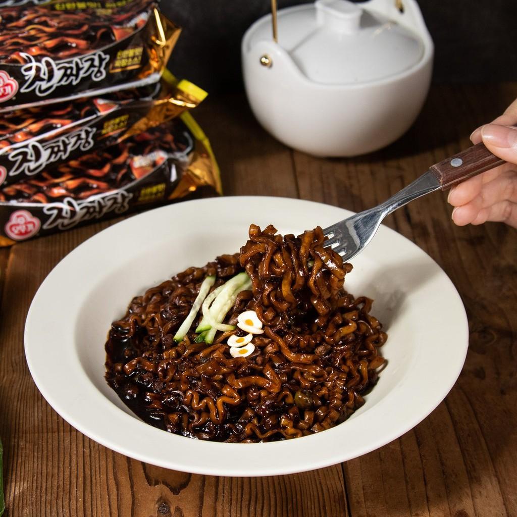 Combo 5 gói mì xốt tương đen Jin Jjajang Ramen Ottogi gói 135g