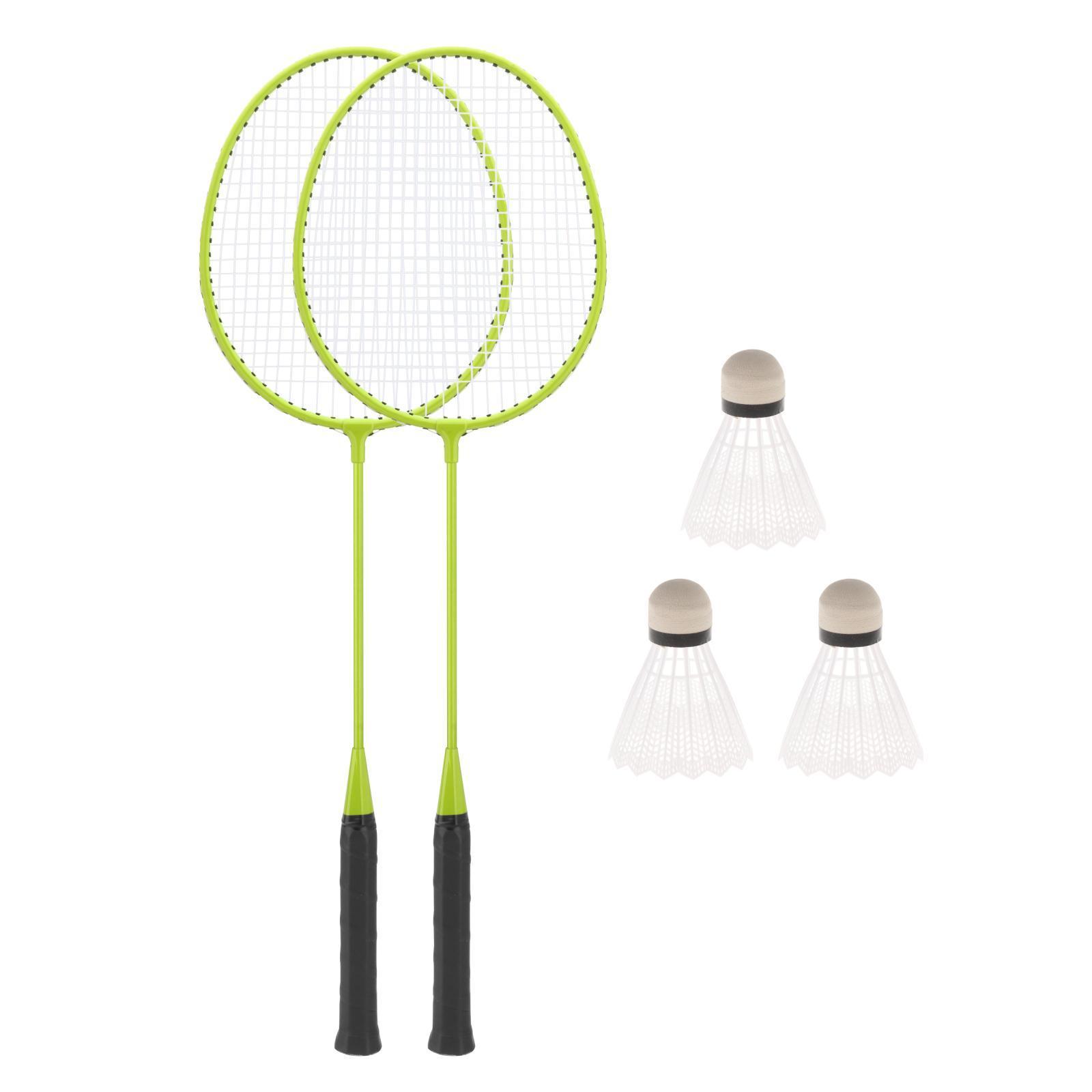 2x Badminton Rackets Badminton Shuttlecock Tennis Racquet with 3 Nylon Balls Badminton Racquets for Beginners Beach Lawn Playing Kids Adults