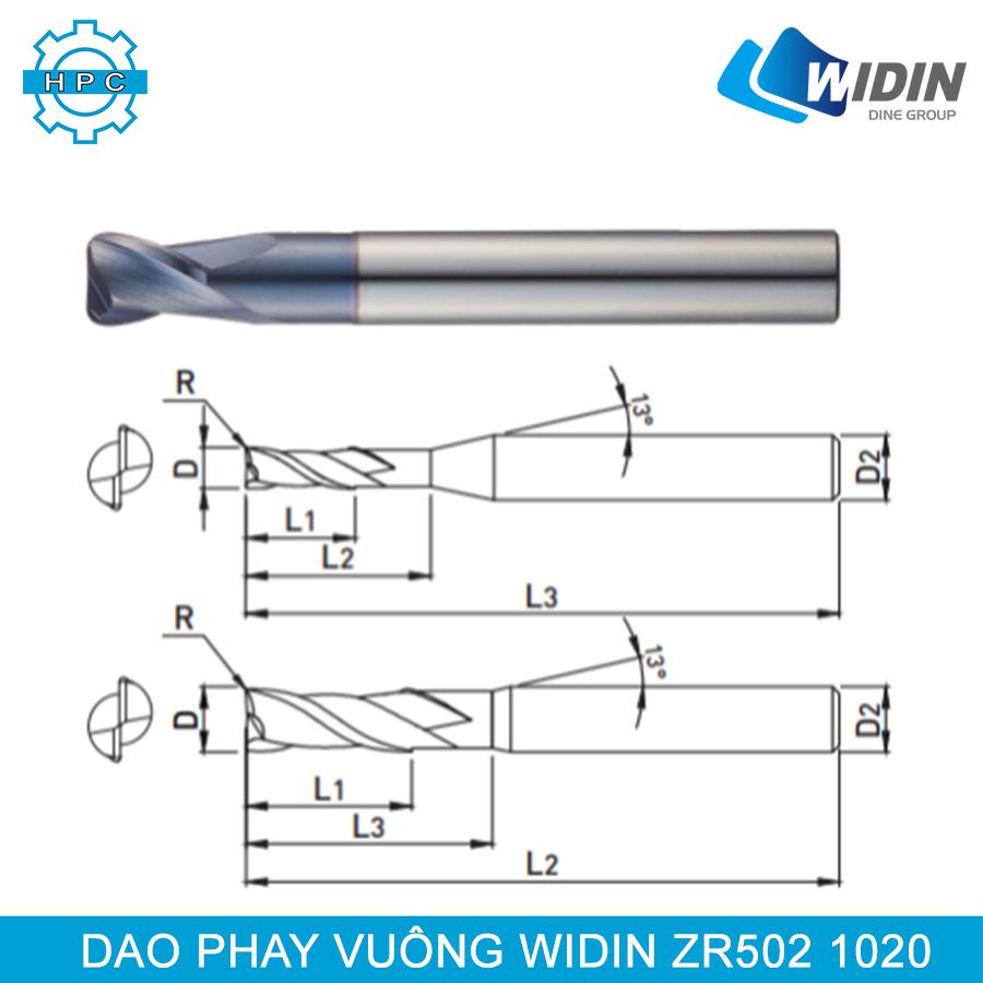 Dao phay vuông Widin ZR502 1020