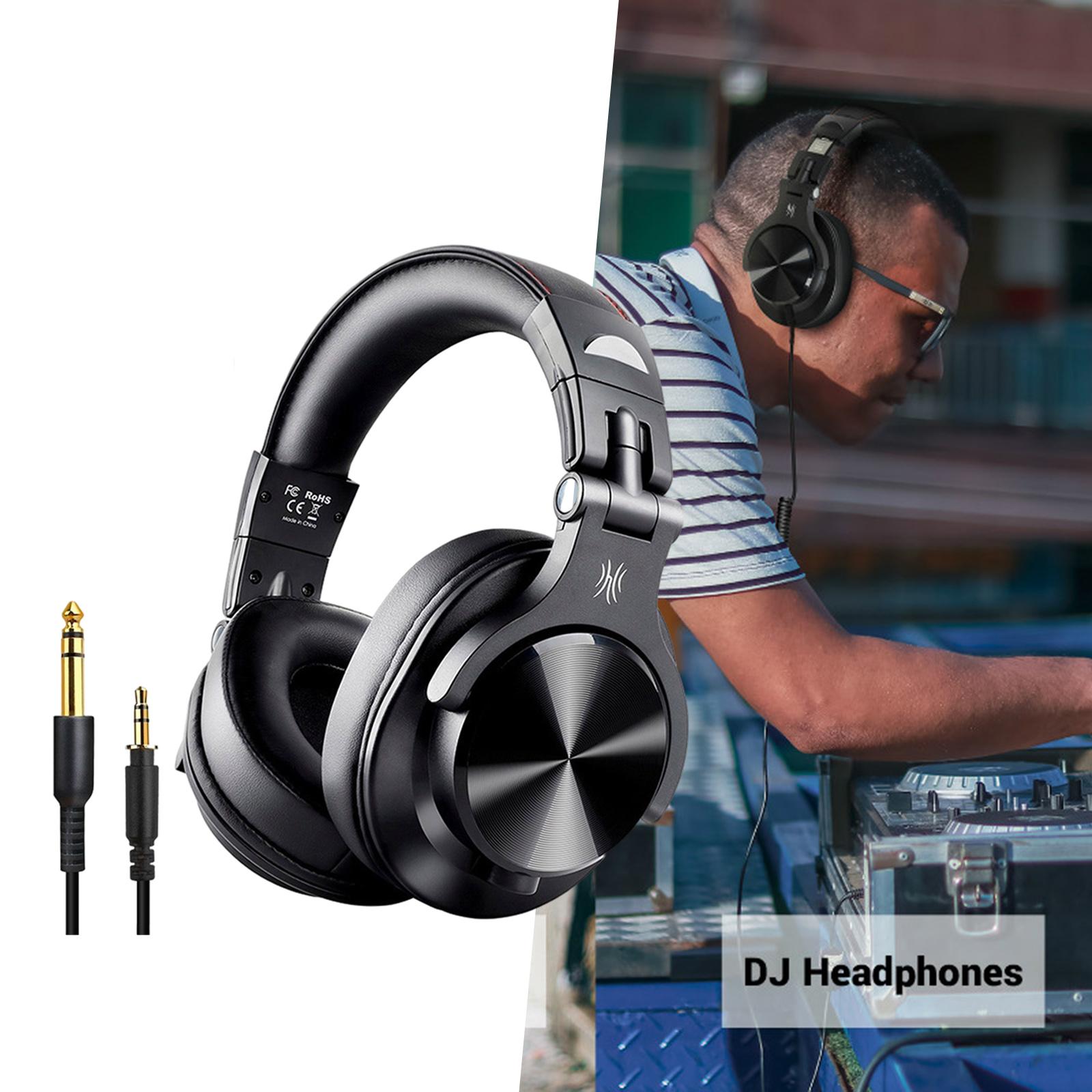 A70 Over-Ear DJ Bluetooth Headphone Headsets for Studio Monitoring Black