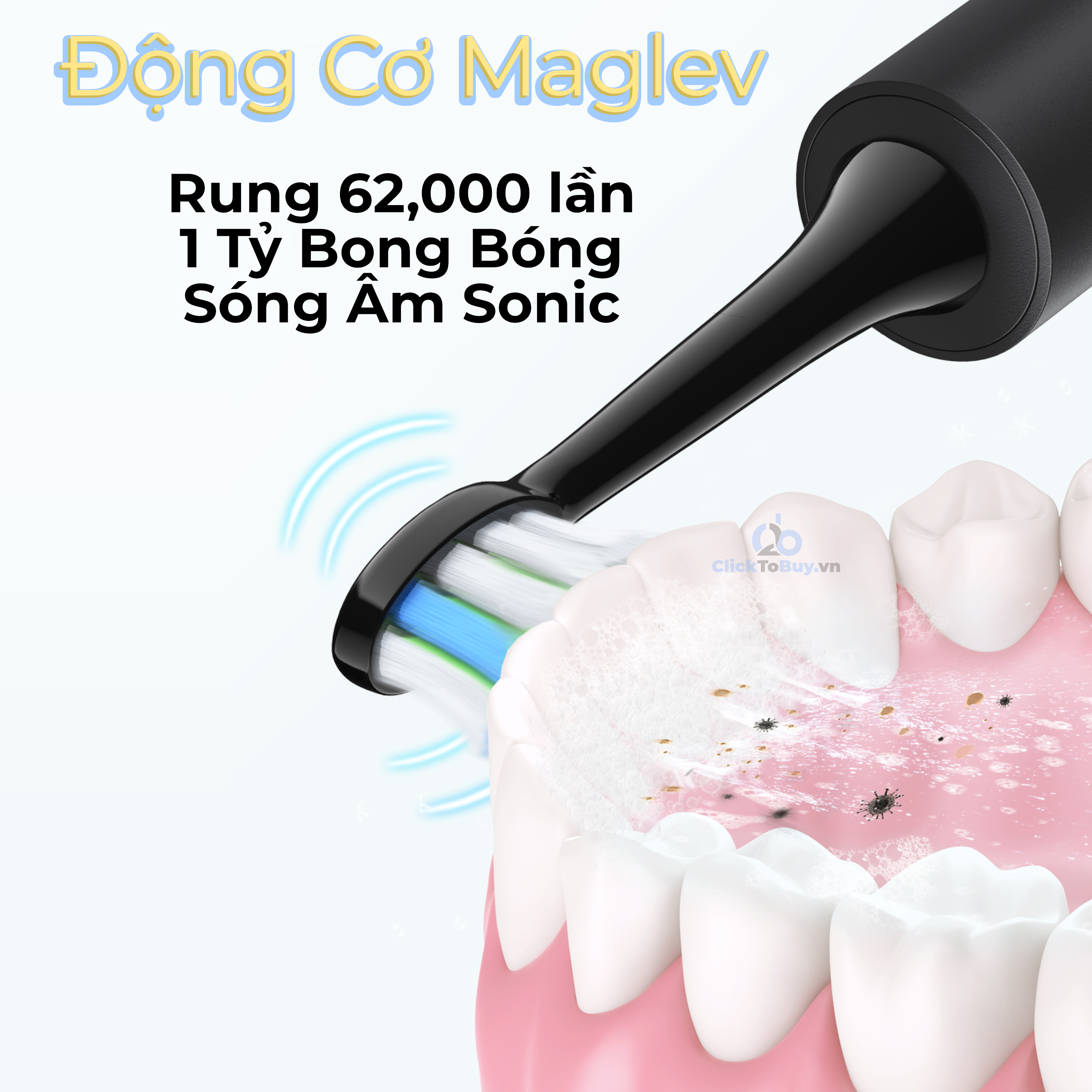 Bàn chải đánh răng Fairywill E11. Phiên bản bàn chải quốc dân với 8 đầu bàn chải tặng kèm