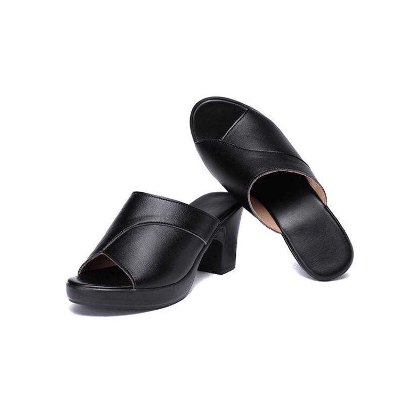 Dép cao gót trung niên cho bà cho mẹ-guốc nữ-giày trung niên nữ