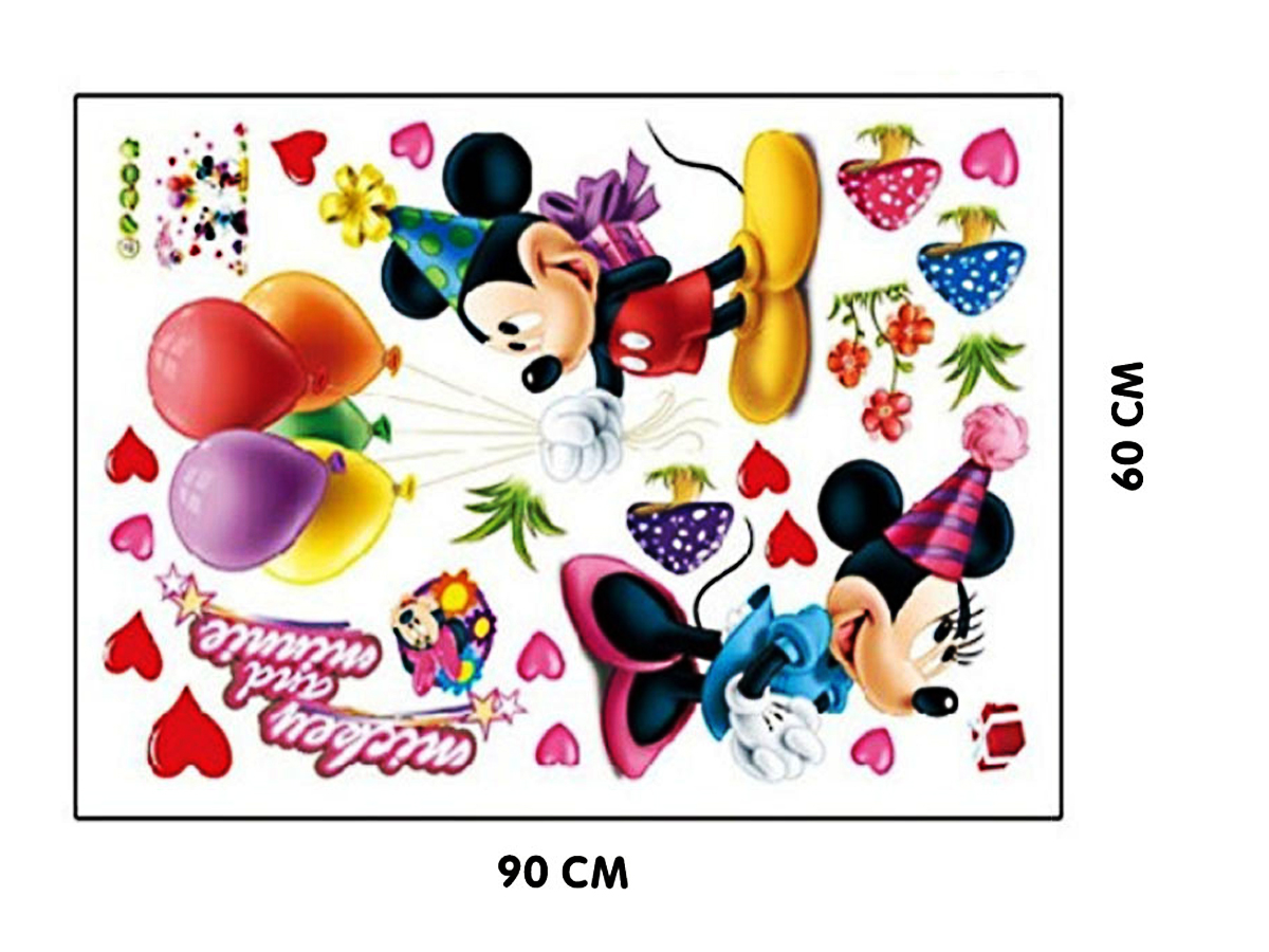 decal dán tường cho bé chuột mickey và mimi