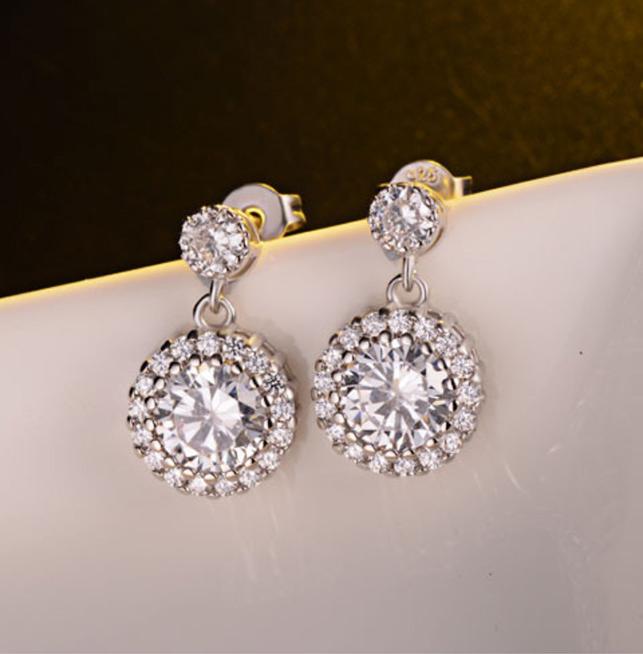 Bông tai nạm đá zircon lấp lánh BHBT349