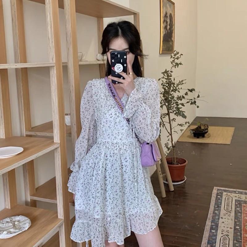 Đầm voan hoa nhí đuôi cá mẫu summer 2021