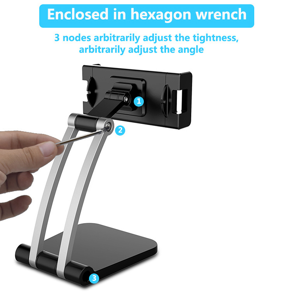 Giá Đỡ Xoay 360 Độ Có Thể Điều Chỉnh Để Phát Trực Tiếp Cho Điện Thoại / Máy Tính Bảng 4 Inch Đến 13 Inch