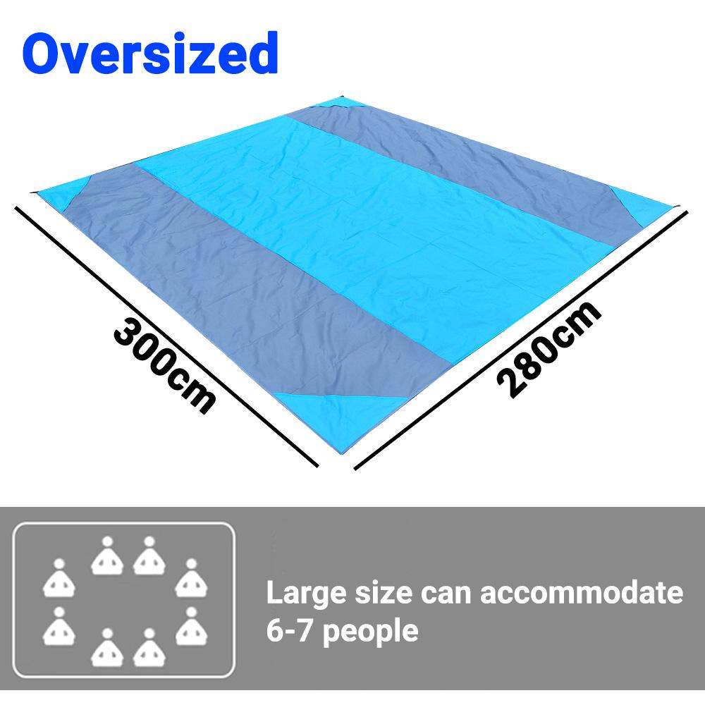 Quá Khổ Bỏ Túi Bãi Biển Chăn Chống Nước Cát Tự Do Đi Dã Ngoại Cắm Trại Thảm Lớn Di Động Miếng Lót Nhẹ Size Lớn Ngoài Trời Giường