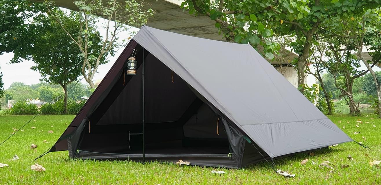 Lều cắm trại Vintage Home 4-5P xám đen