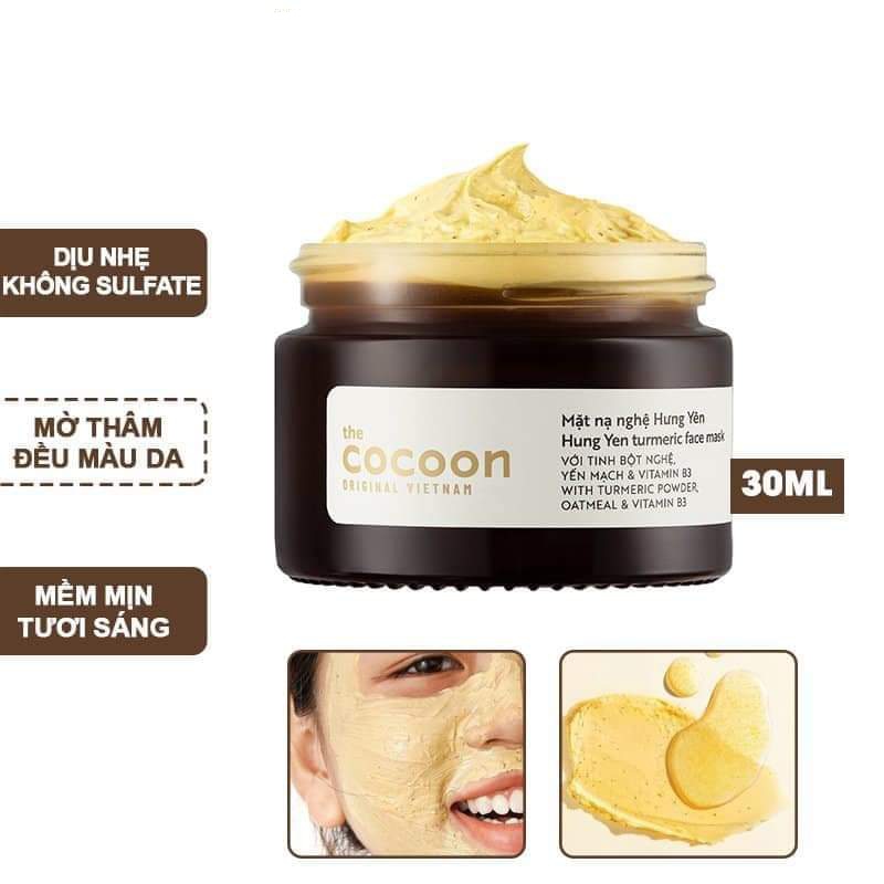 Mặt nạ nghệ Hưng Yên Cocoon giúp da mềm mịn đều màu 30ml - Thanh Mộc Hương Hà Tĩnh