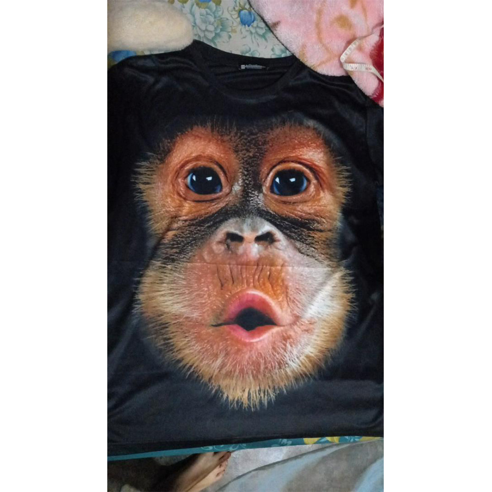 Áo khỉ màu đen cổ tròn tay ngắn, áo phông nam khỉ 3D đen mặc cực cool ngầu đặc biệt cho các anh có bụng