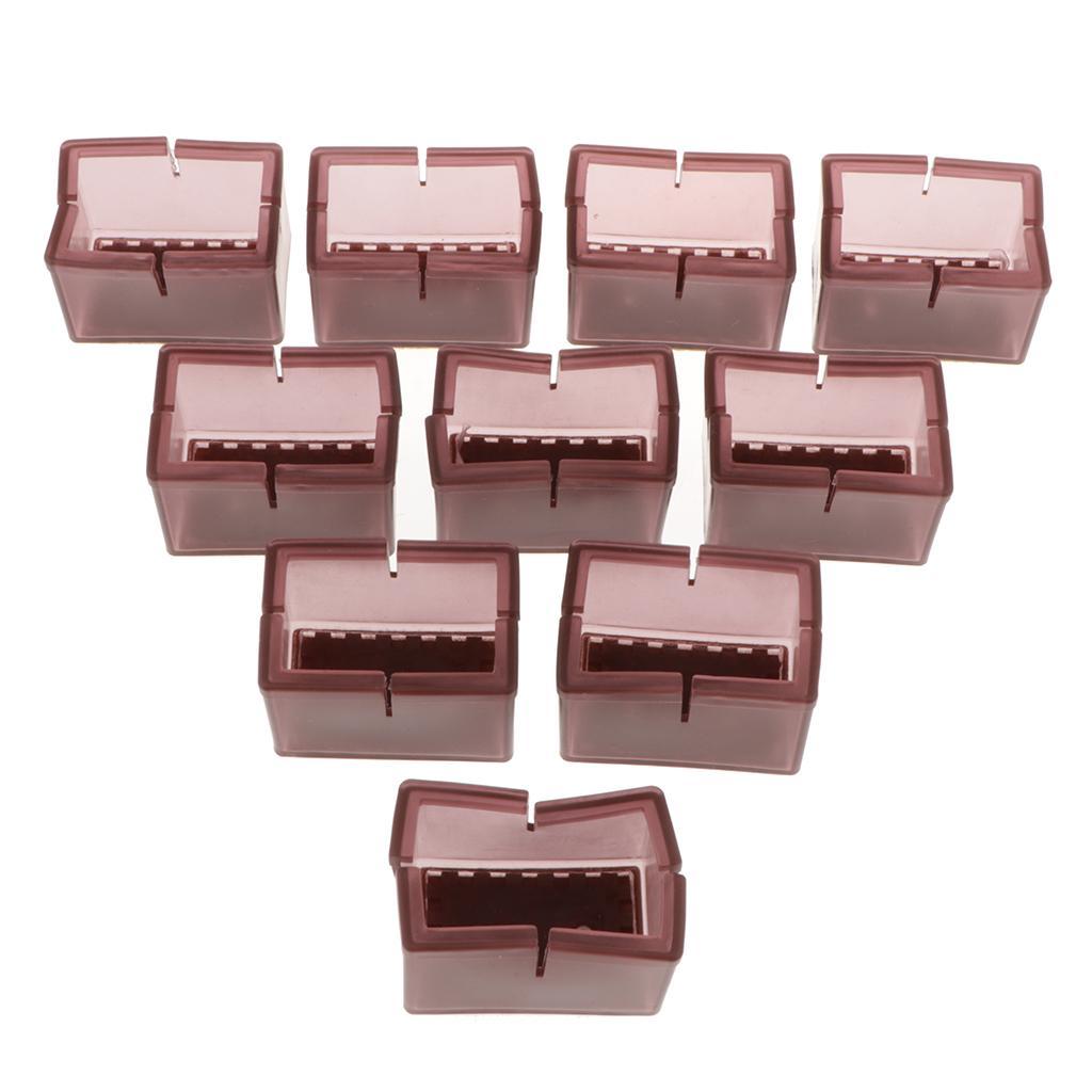 10x  Chair Leg Caps Cover Rectangle  Protectors