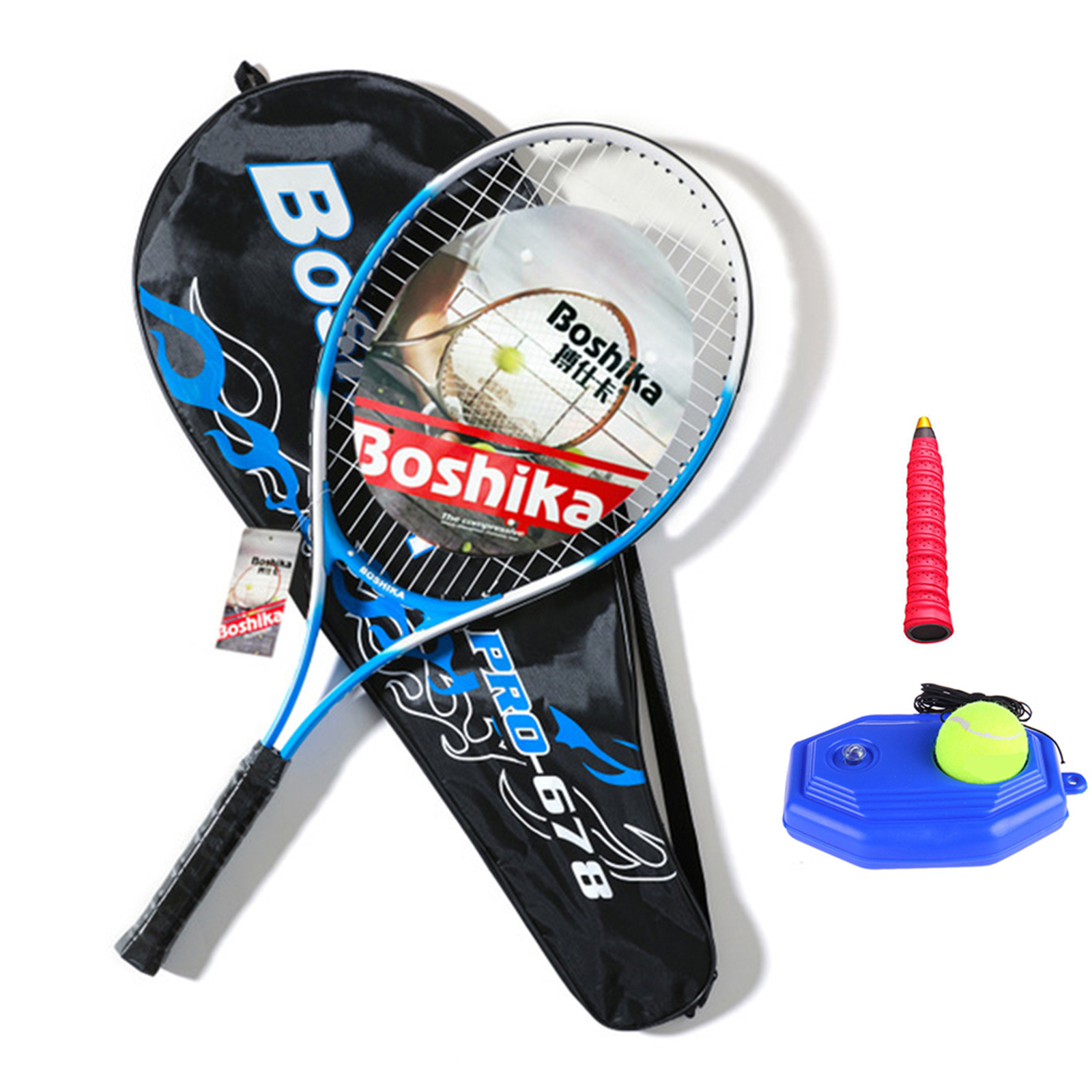 Vợt tennis hợp kim nhôm chống va đập nhẹ với túi đựng quần vợt tập luyện và cán vợt tennis