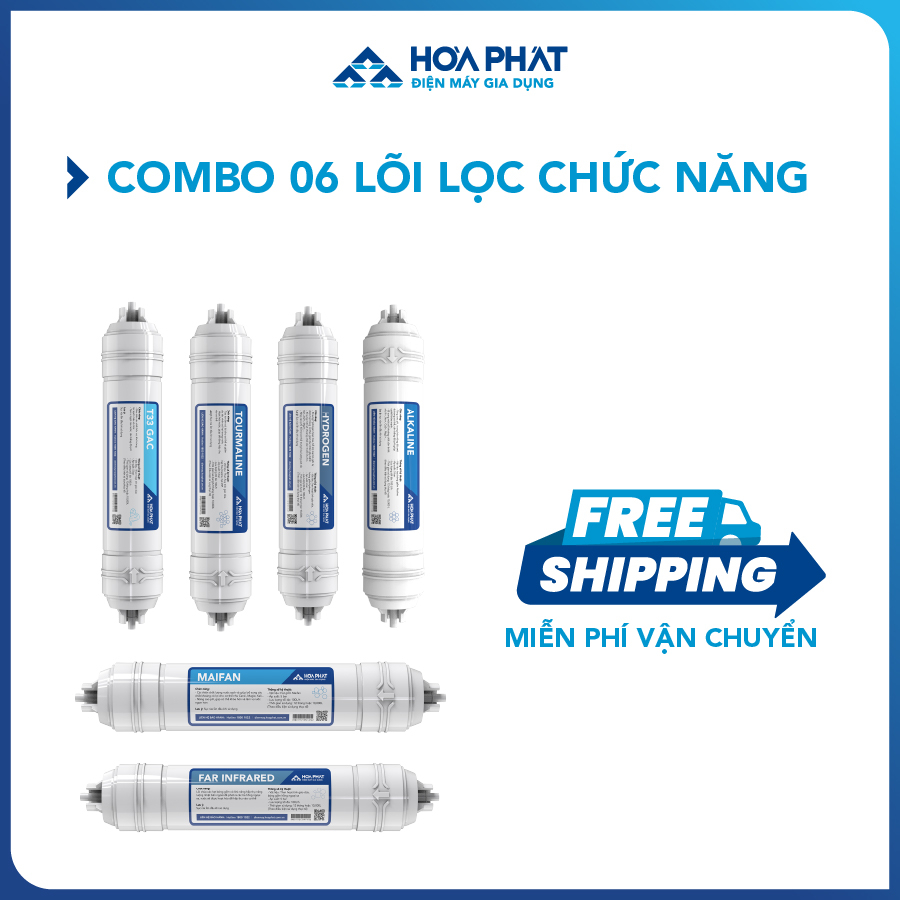 Combo 06 lõi lọc chức năng (Lõi 5, 6, 7, 8, 9, 10) - Hàng chính hãng