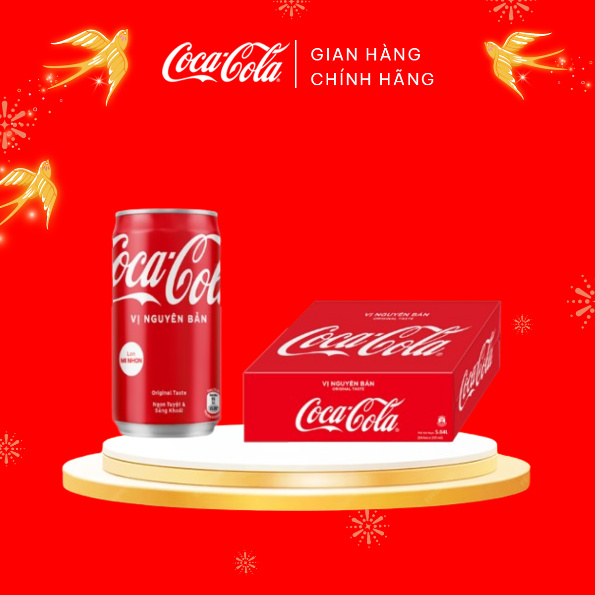 Thùng 24 Lon Nước Giải Khát Có Gas Coca-Cola 235ml/lon