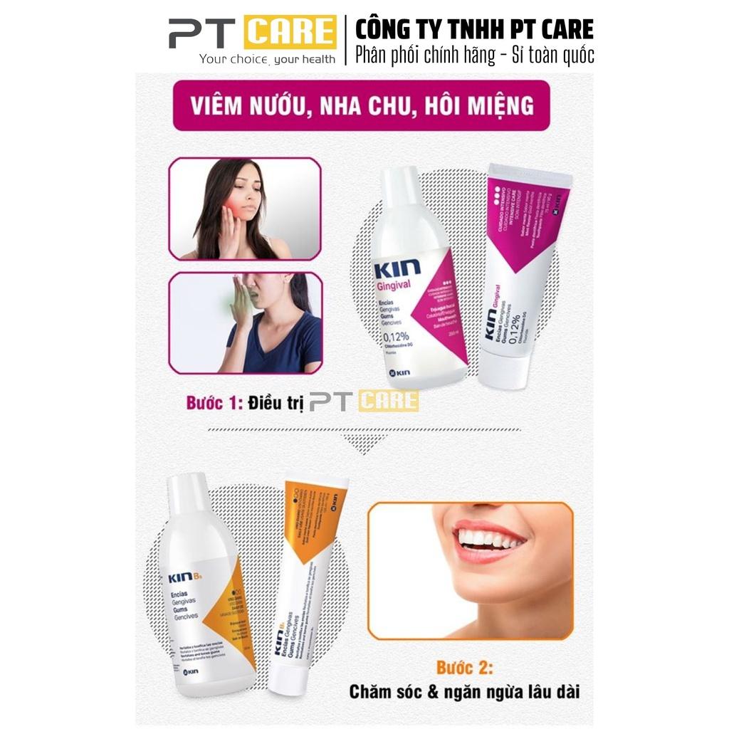 Combo Nước Súc Miệng Và Kem Đánh Răng Kin Gingival 250ml/75ml Ngăn Ngừa Viêm Nướu