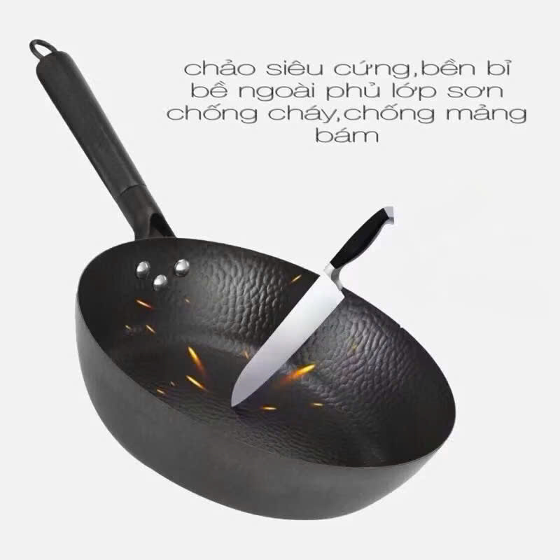 Chảo Vân Đá Chống Dính 3 Lớp Size 28cm, Chảo Chiên Ngập Dầu Sâu Lòng  - HÀNG CHÍNH HÃNG MINIIN