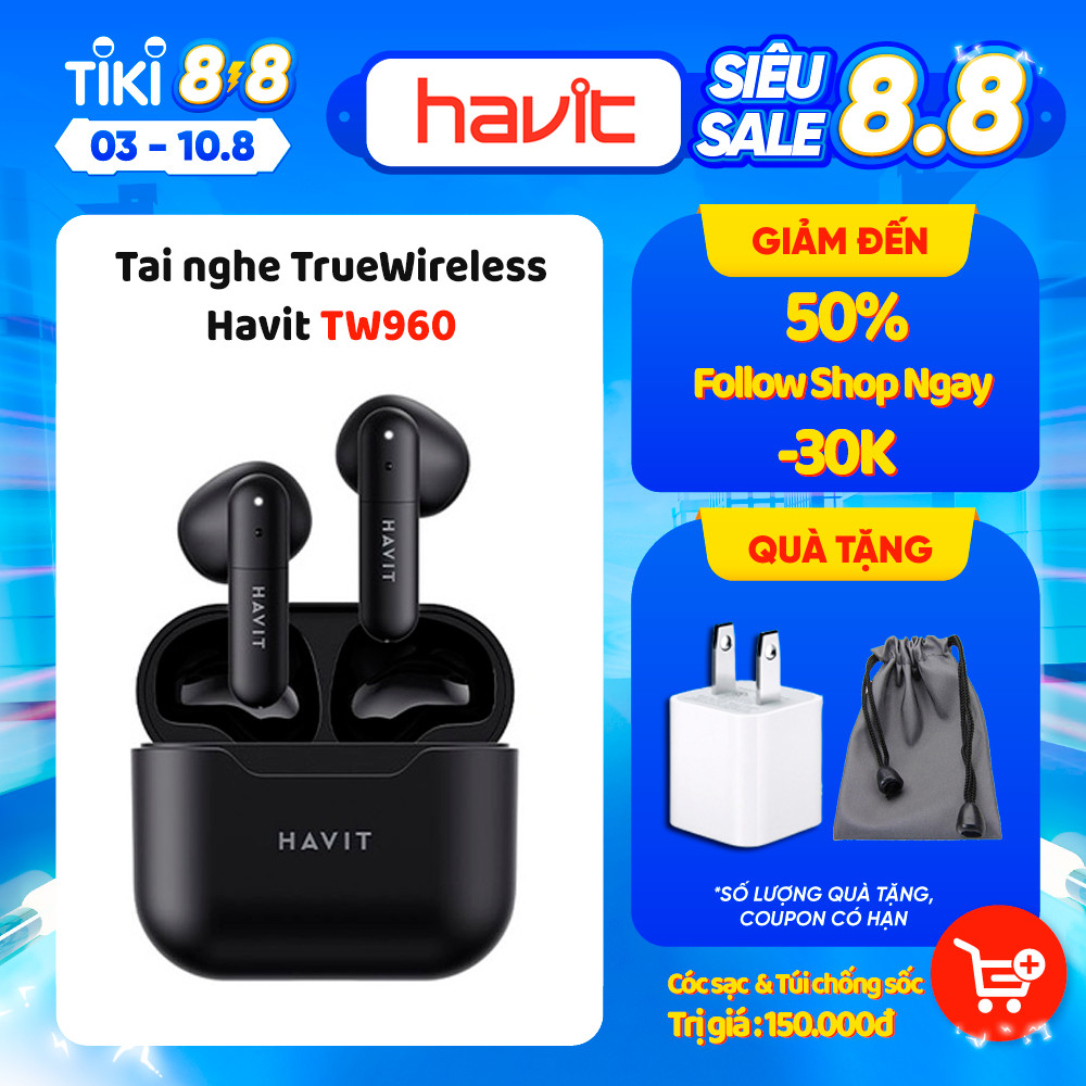 Tai Nghe True Wireless Earbud HAVIT TW960 - Hàng Chính Hãng