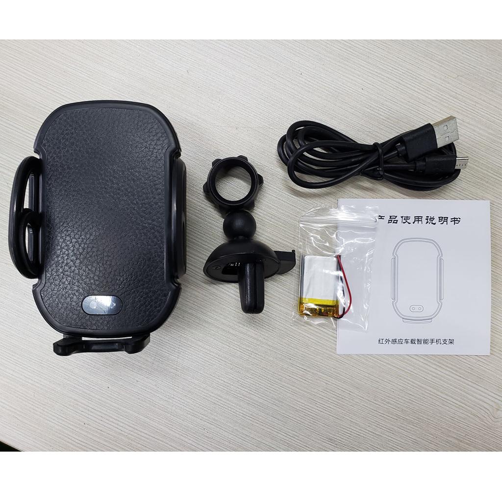 Wireless Charger Car Mount with Qi Fast Charging, Adjustable USB Car Mount Bracket & Air Vent Smart Phone Holder Cradle for iPhone and Samsung
