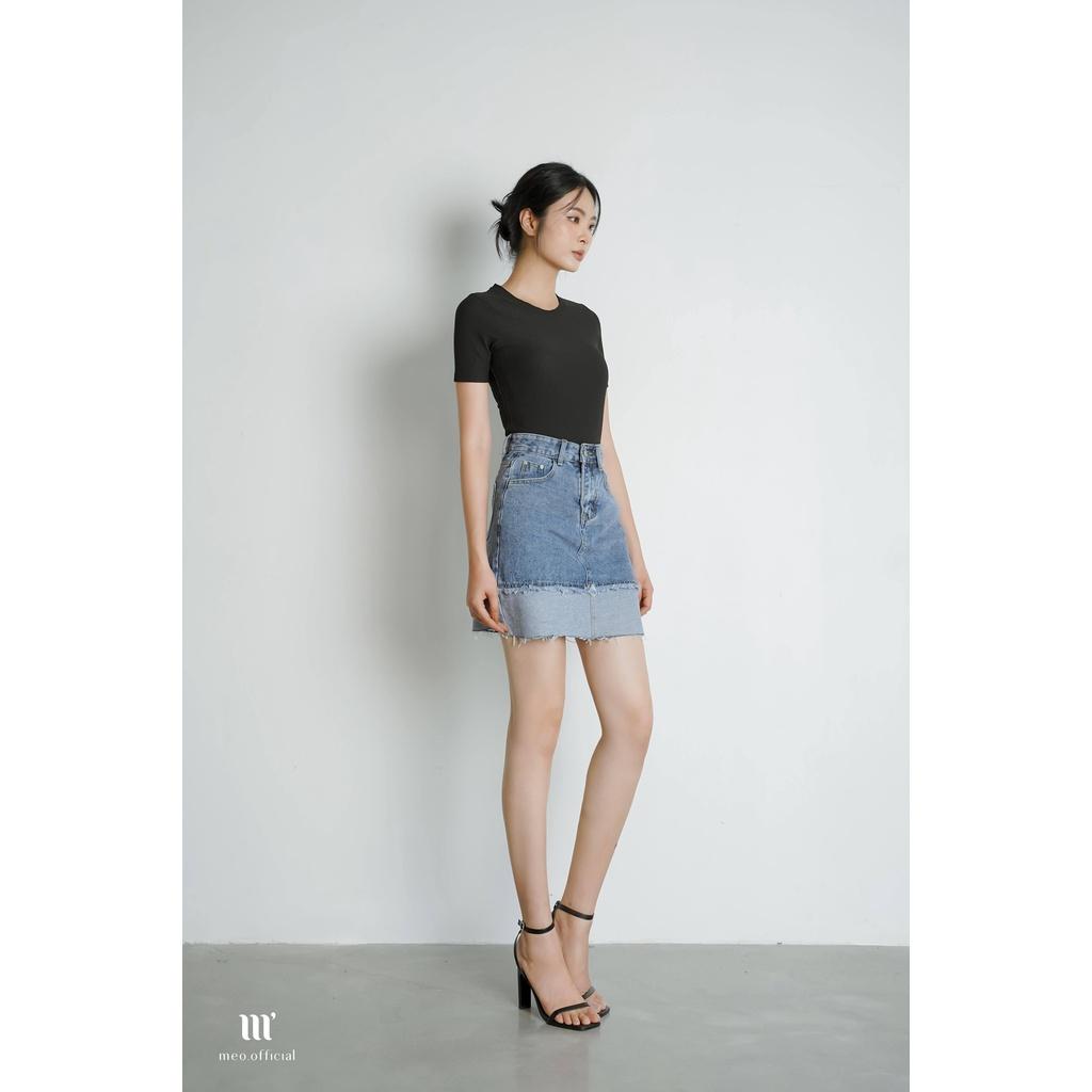Chân váy nữ Méo shop chân váy jean ôm dáng chữ A 3910