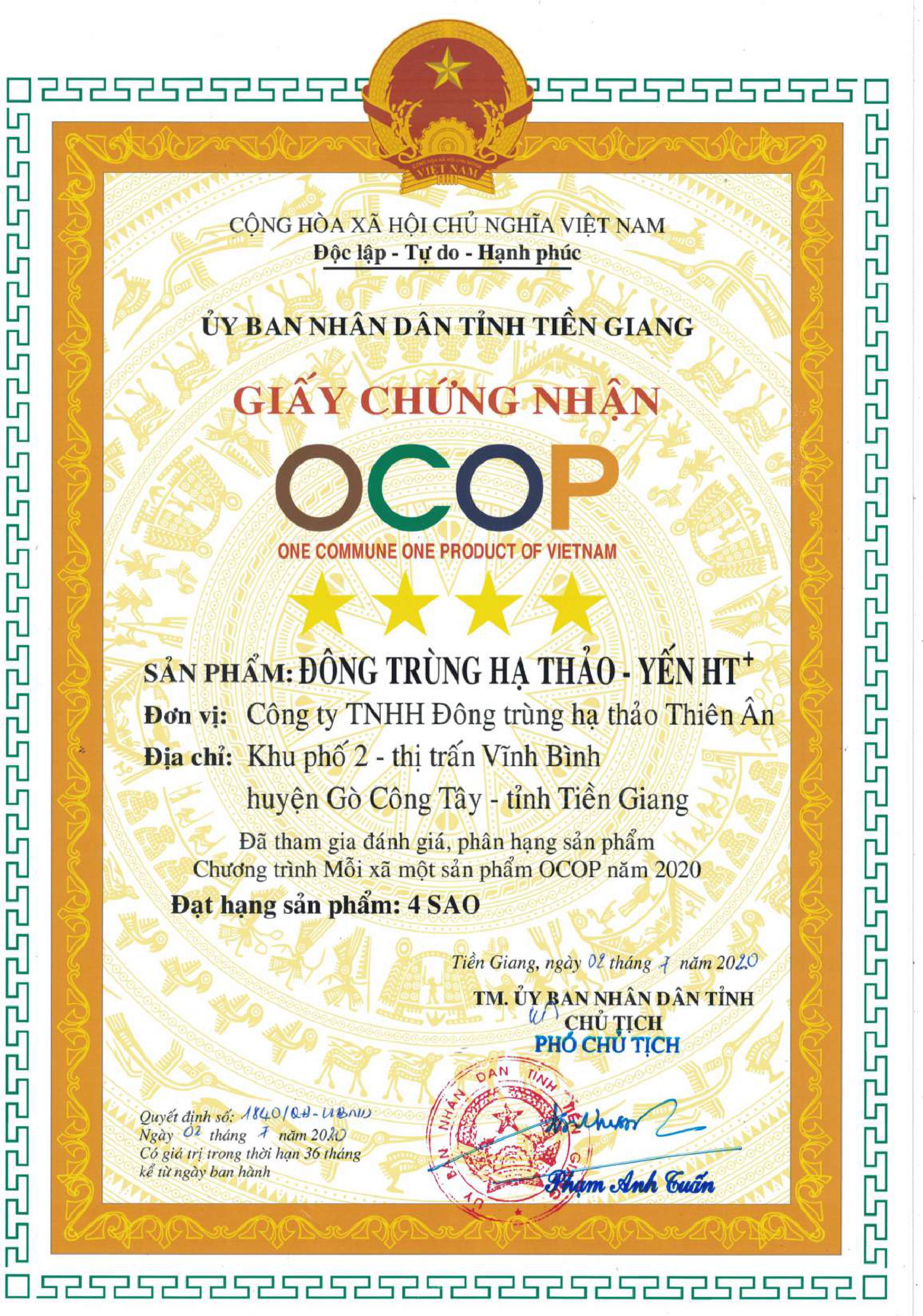 Đông Trùng Hạ Thảo Yến HT Thiên Ân - Lốc 6 Hũ