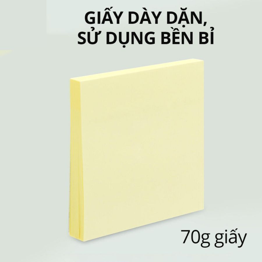 [QUÀ TẶNG] Giấy Note Ghi Chú, Ghi Nhớ Tiện Lợi Chất Lượng Tốt Hình Dáng Vuông Màu Vàng