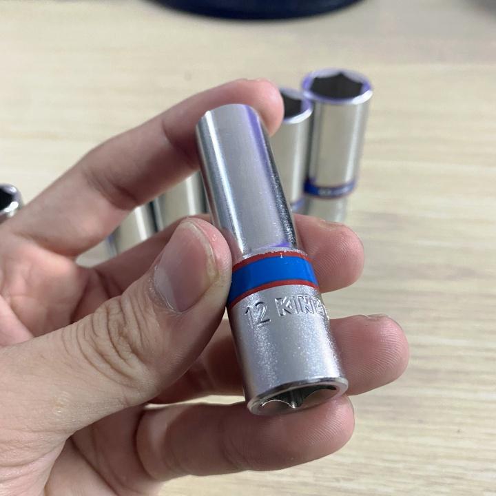 Tuýp 3/8 inch KINGTONY 3235 Loại 6 cạnh màu trắng dài 63mm