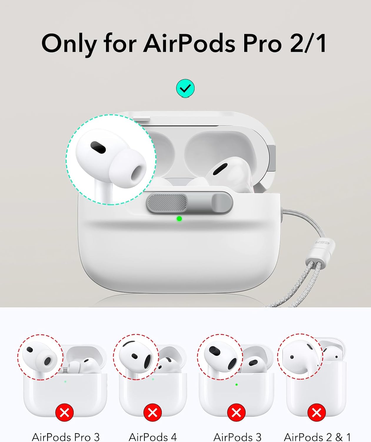 Bao Case cho AirPods Pro 2 (2023/2022/2019) ESR Pulse FlickLock Case with HaloLock – Hàng Chính Hãng