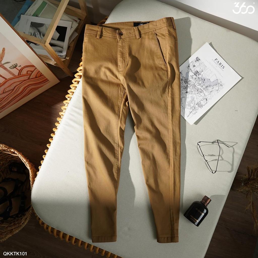 Sale Quần kaki nam 360 BOUTIQUE quần kaki dáng dài thời trang - QKKTK101