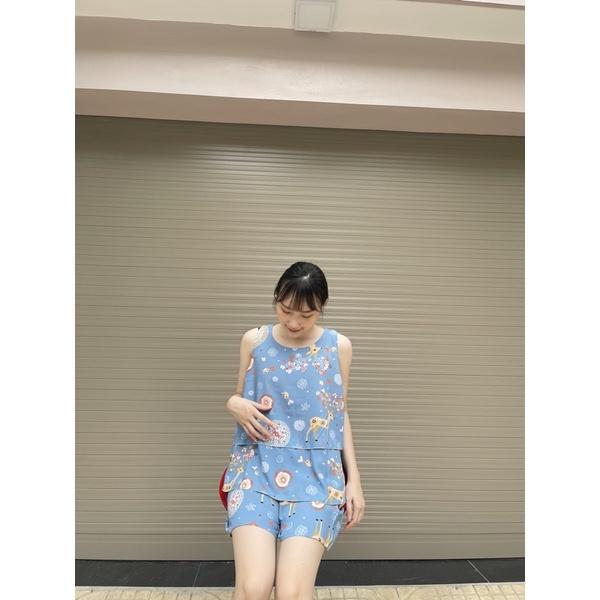 Bộ đồ bầu mặc nhà chất lanh mát sát nách