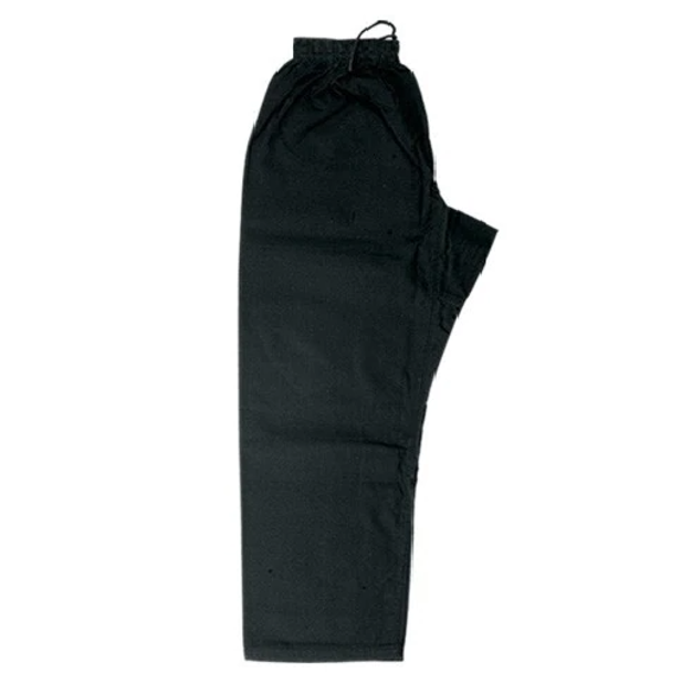 Quần võ màu đen karate, võ cổ truyền, silat vải kaki Cotton dày người mặc cao từ 1m40 đến 1m80