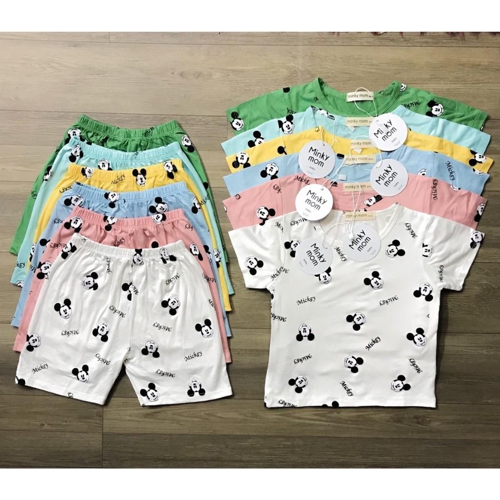 Bộ Cộc Tay Cho Bé Bộ Mimky Mom Cộc Tay Cho Bé Trai Bé Gái Với Họa Tiết Gấu Siêu Đáng Yêu Chất Thun Lạnh Siêu Mát