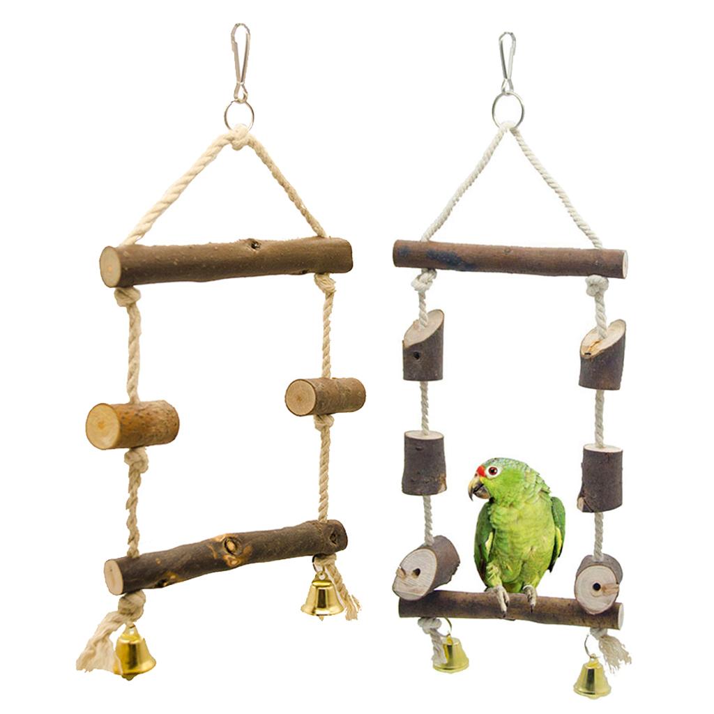 Bird Swing Pet Bird Parrot Parakeet Cage Hammock Swing Toy Hanging Toy S