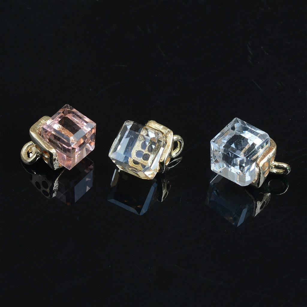 20 Pieces Multicolor Acrylic Cube Charms Pendants for DIY Jewelry Making Crafts