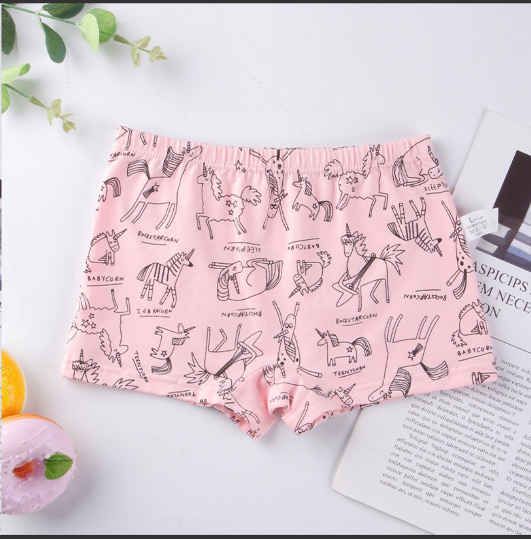 Quần chip bé gái combo 5 quan lót trẻ em vải cotton in hình hoạt hình dễ thương cho bé kg