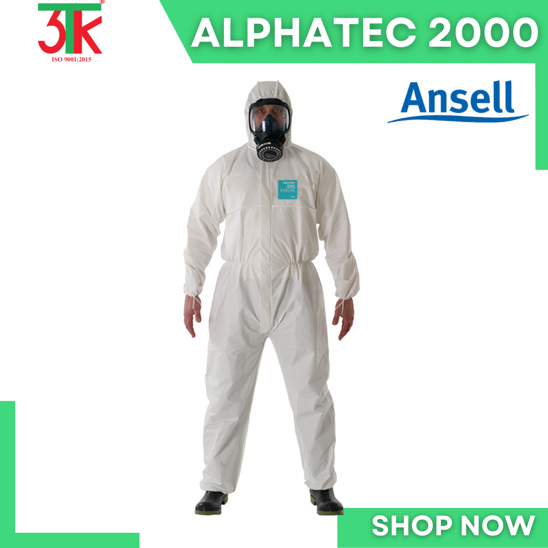 Bộ quần áo bảo hộ  Ansell ALPHATEC 2000 chống hóa chất, quần áo y tế, quần áo phun thuốc trừ sâu