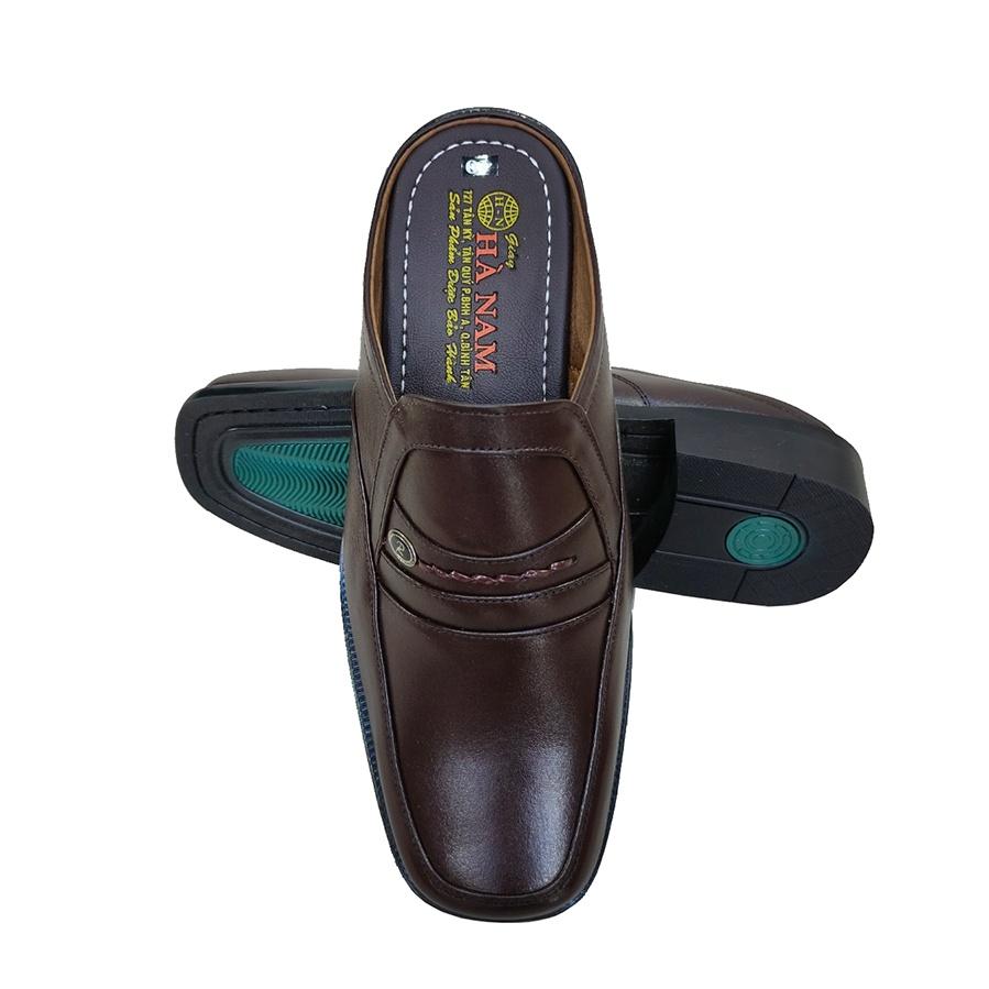 Dép Bít Mũi Nam Da Bò Thật TiTi ĐÔ Cao Cấp GSB20136