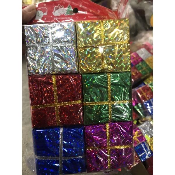 Set 6 hộp quà Giáng Sinh 6x6cm