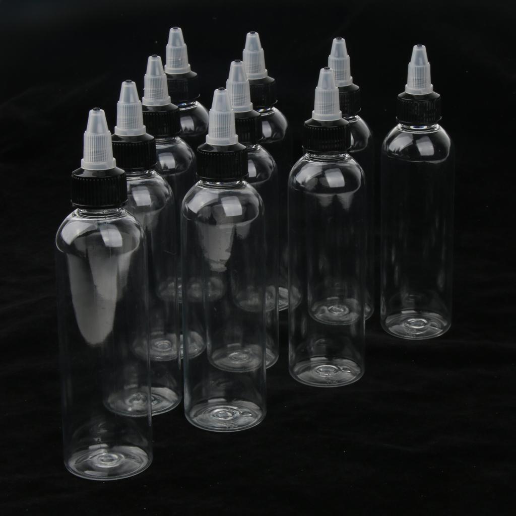 Hot 100PCs 120ml Cap Clear Bottles for Ink Pigment Bottle Supply