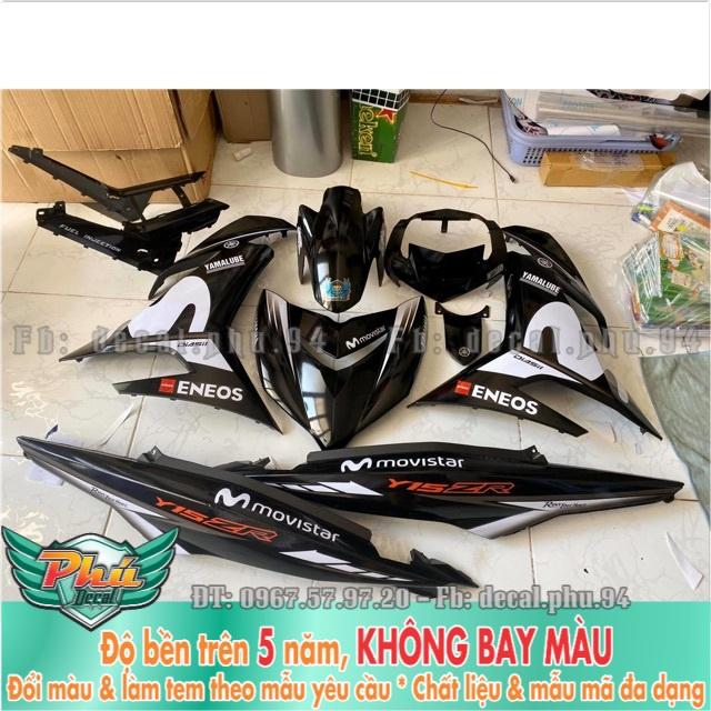 Tem rời Exciter Movistar đen trắng -1