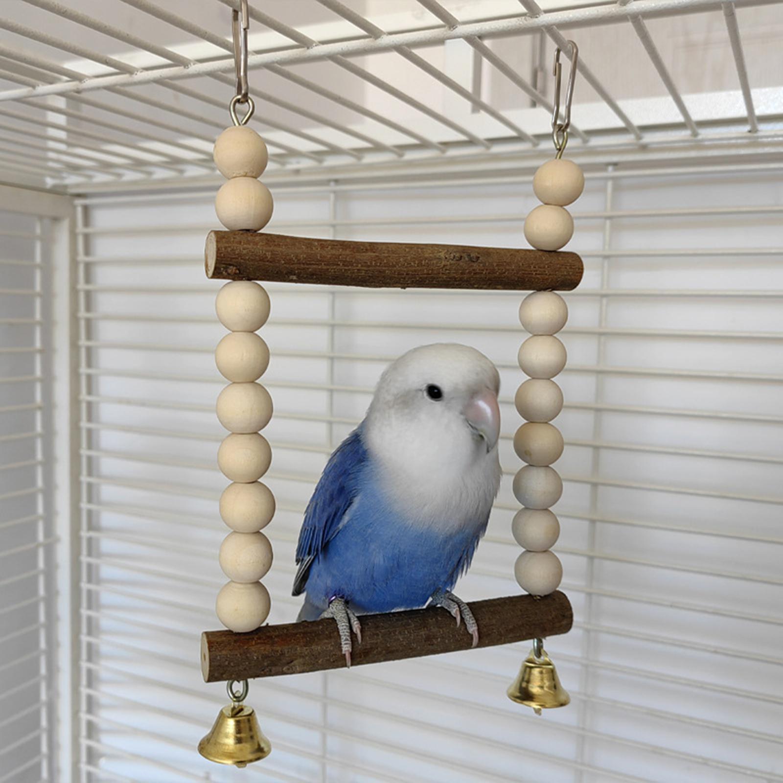 Parrots Cage Hanging Toys Chewing Bite Small Parakeets Training Bird Swing