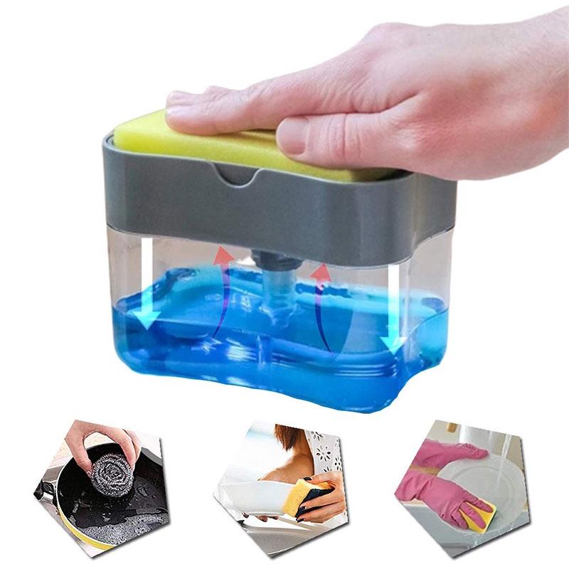 Hộp đựng xà phòng kèm khay để miếng rửa chén tiện dụng cho nhà bếp